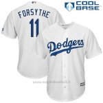 Maglia Baseball Uomo Los Angeles Dodgers Logan Forsythe Bianco Cool Base