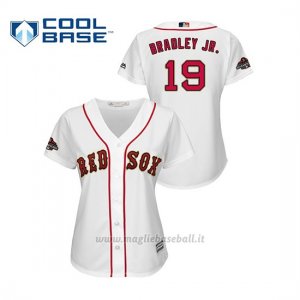 Maglia Baseball Donna Boston Red Sox Jackie Bradley Jr. 2019 Gold Program Cool Base Bianco