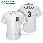 Maglia Baseball Uomo Detroit Tigers 2017 Estrellas y Rayas Ian Klnsler Bianco Cool Base