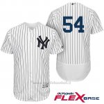 Maglia Baseball Uomo New York Yankees Aroldis Chapman Bianco Blu Autentico Collezione Flex Base