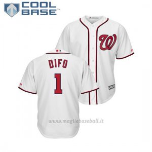 Maglia Baseball Uomo Washington Nationals Wilmer Difo Cool Base Majestic 1ªBianco
