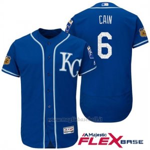 Maglia Baseball Uomo Kansas City Royals Lorenzo Cain 6 2017 Allenamento Primaverile Flex Base Giocatore