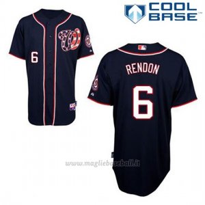 Maglia Baseball Uomo Washington Nationals Anthony Rendon 6 Blu Blu Alterner Cool Base