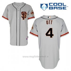 Maglia Baseball Uomo San Francisco Giants Mel Ott 4 Grigio Alterner Cool Base