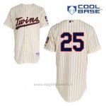 Maglia Baseball Uomo Minnesota Twins Byron Buxton 25 Crema Alterner Cool Base