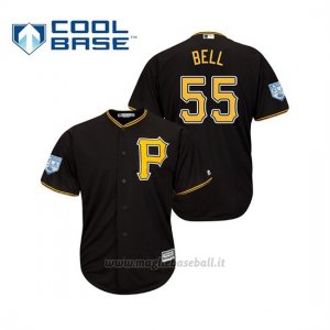 Maglia Baseball Uomo Pittsburgh Pirates Josh Bell Cool Base Entrenamiento De Primavera 2019 Nero