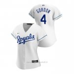 Maglia Baseball Donna Kansas City Royals Alex Gordon 2020 Replica Primera Bianco