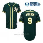 Maglia Baseball Uomo Oakland Athletics Reggie Jackson 9 Verde Alterner Cool Base