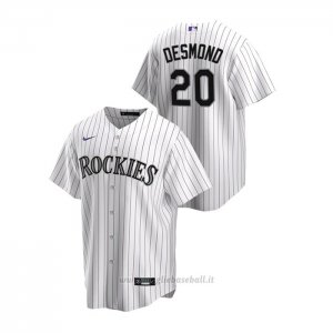 Maglia Baseball Uomo Colorado Rockies Ian Desmond Replica Primera Bianco