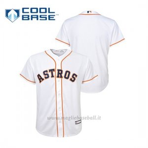 Maglia Baseball Bambino Houston Astros Cool Base Replica Bianco