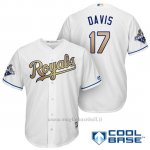 Maglia Baseball Uomo Kansas City Royals Campione 17 Wade Davis Coolbase Ors