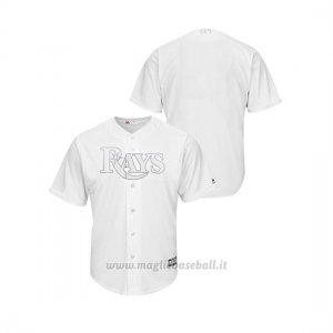 Maglia Baseball Hombre Tampa Bay Rays 2019 Players Weekend Replica Majestic Bianco