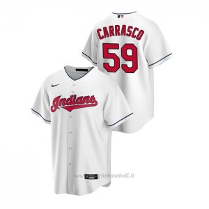 Maglia Baseball Uomo Cleveland Indians Carlos Carrasco Replica Primera Bianco