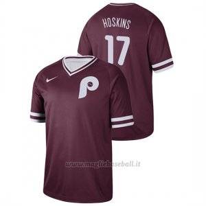 Maglia Baseball Uomo Philadelphia Phillies Rhys Hoskins Cooperstown Collection Legend Marronee