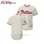 Maglia Baseball Uomo Philadelphia Phillies 2018 Stars & Stripes Flex Base Crema