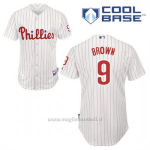Maglia Baseball Uomo Philadelphia Phillies Domonic Brown 9 Bianco 1ªCool Base