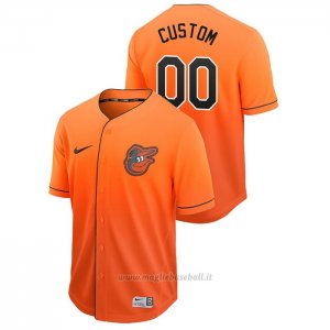Maglia Baseball Uomo Baltimore Orioles Personalizzate Fade Autentico Arancione