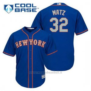 Maglia Baseball Uomo New York Mets Steven Matz 32 Blu Alterner Cool Base