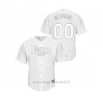 Maglia Baseball Hombre Tampa Bay Rays Personalizzate 2019 Players Weekend Replica Bianco