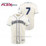 Maglia Baseball Uomo Seattle Mariners 7 Marco Gonzales Hispanic Heritage Flex Base Crema