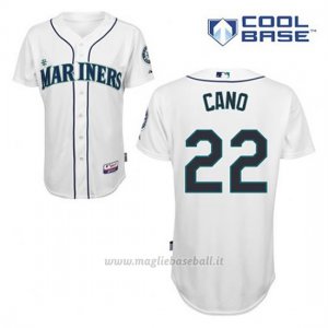Maglia Baseball Uomo Seattle Mariners Robinson Cano 22 Bianco 1ªCool Base
