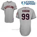 Maglia Baseball Uomo Cleveland Indians Ricky Vaughn 99 Grigio Cool Base