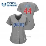 Maglia Baseball Donna Chicago Cubs 44 Anthony Rizzo Cool Base Replica Grigio