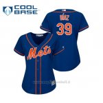 Maglia Baseball Donna New York Mets Edwin Diaz Cool Base Majestic Alternato Azul