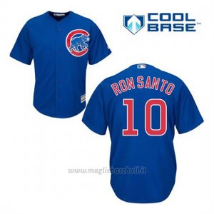 Maglia Baseball Uomo Chicago Cubs 10 Ron Santo Blu Alterner Cool Base
