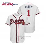 Maglia Baseball Uomo Atlanta Braves Ozzie Albies Flex Base Autentico Collezione 1ª2019 Bianco