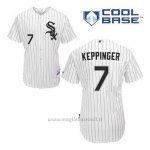 Maglia Baseball Uomo Chicago White Sox Jeff Keppinger 7 Bianco 1ªCool Base