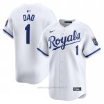Maglia Baseball Uomo Kansas City Royals #1 Dad Home Limited Bianco