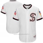 Maglia Baseball Uomo Chicago White Sox Bianco 1917 Turn Back The Clock