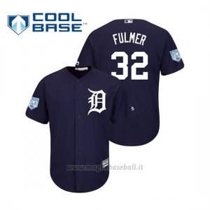 Maglia Baseball Uomo Detroit Tigers Michael Fulmer Cool Base Entrenamiento De Primavera 2019 Blu