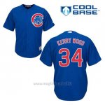 Maglia Baseball Uomo Chicago Cubs 34 Kerry Wood Blu Alterner Cool Base
