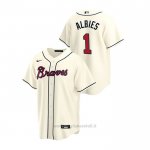 Maglia Baseball Uomo Atlanta Braves Ozzie Albies 2020 Replica Alternato Crema