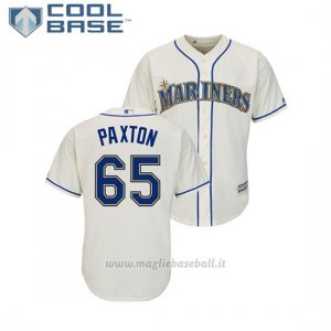 Maglia Baseball Uomo Seattle Mariners James Paxton Cool Base Majestic Alterner Crema