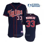 Maglia Baseball Uomo Minnesota Twins Justin Morneau 33 Blu Blu Alterner 1ªCool Base