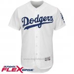 Maglia Baseball Uomo Los Angeles Dodgers Blank Bianco Flex Base Autentico Collezione