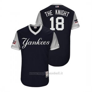 Maglia Baseball Uomo New York Yankees Didi Gregorius 2018 Llws Players Weekend The Knight Blu