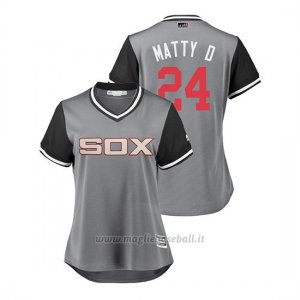 Maglia Baseball Donna Chicago White Sox Matt Davidson 2018 Llws Players Weekend Matty D Grigio