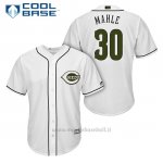 Maglia Baseball Uomo Cincinnati Reds 30 Tyler Mahle Bianco2018 Alterner Cool Base
