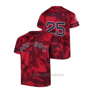Maglia Baseball Hombre Boston Red Sox Steve Pearce Camuffamento Autentico Collezione Rosso