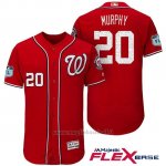 Maglia Baseball Uomo Washington Nationals Daniel Murphy Scarlet 2017 Allenamento Primaverile Flex Base Giocatore