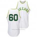 Maglia Baseball Uomo Oakland Athletics Andrew Triggs Throwback 1968 Bianco