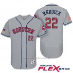 Maglia Baseball Uomo Houston Astros 2017 Estrellas y Rayas Josh Rossodick Grigio Flex Base