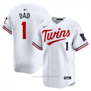 Maglia Baseball Uomo Minnesota Twins #1 Dad Home Limited Bianco