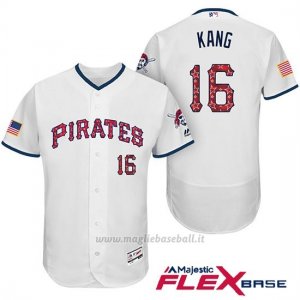 Maglia Baseball Uomo Pittsburgh Pirates 2017 Estrellas y Rayas Jung Ho Kang Bianco Flex Base