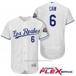 Maglia Baseball Uomo Kansas City Royals Lorenzo Cain Bianco 50th Season Spanish Flex Base