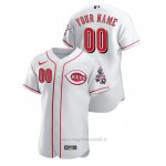 Maglia Baseball Uomo Cincinnati Reds Personalizzate Autentico Bianco